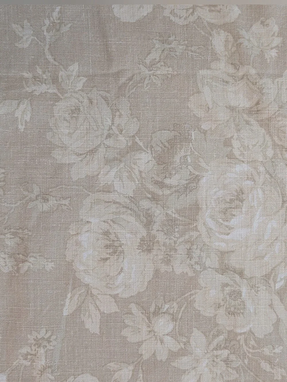 Martex 100% Cotton King Sz Pillow Shams Cabbage Rose Cream White Eco Free Vegan